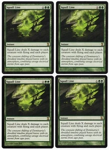Squall Line x4 4x 2006 Time Spiral PLAYSET Green Rare Instant MTG SP - NM AZ2 - Picture 1 of 2