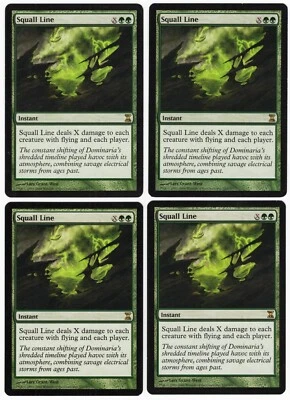 Squall Line x4 4x 2006 Time Spiral PLAYSET Green Rare Instant MTG SP - NM AZ2 - Image 1 of 2