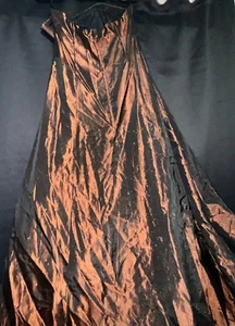 Scott McClintock Strapless Gown Size 16 Black/Bronze Illusion Fabric w/ sparkles - Picture 1 of 14