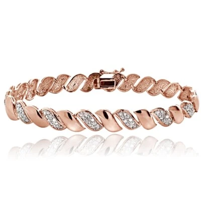 0.50ct TDW Diamond San Marco Bracelet in Rose Gold Brass - Image 1 of 3