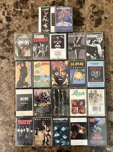22 Cassette Lot Iron Maiden Poison Van Halen Ozzy Ratt Judas Priest Def Leppard - Picture 1 of 11