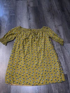 Mistic Prysm by Listicle Womens Size Small Tunic Top Floral Print Tie Ruffles - Picture 1 of 7