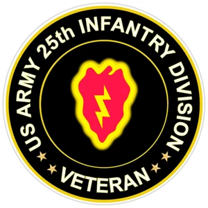 US Army 25th Infantry Division Veteran Bumper Sticker Military Vinyl Decal 5" - Picture 1 of 3