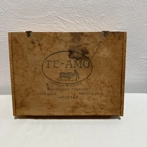 Te Amo Hinged Wood Cigar Box Vintage San Andres Valley Tobacco TORO MADURO - Picture 1 of 12