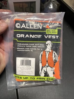 Blaze Orange Safety Vest for Hunting, Construction or Visibility NEW - Image 1 of 2
