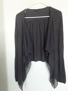 Express Open Front Cardigan Womens Size Mdium Gray Drape - Picture 1 of 3