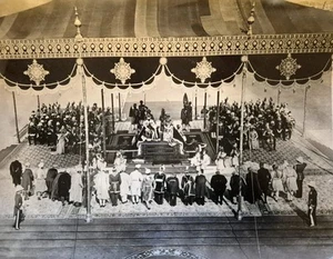 FOTO RARA, VISITA REAL, 1911, REY GEORGE, MARÍA, DELHI DURBAR, INDIA - Imagen 1 de 2