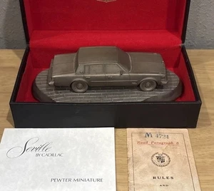 Trofeo premio concessionario auto vintage Gemco ghisa Cadillac Siviglia peltro con chiavi - Foto 1 di 22