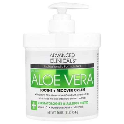 Aloe Vera, Soothe + Recover Cream, 16 oz (454 g) - Image 1 of 3