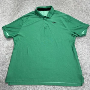 Nike Tiger Woods Collection Golf Polo Mens XL Dri Fit Green Athletic Shirt Snaps - Imagen 1 de 16