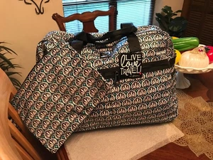 BRIGHTON ROUND TRIPPER DUFFLE TANGIER TILE TRAVEL BAG L30428 OS - Picture 1 of 12