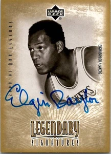 2000-01 Upper Deck NBA Legends ELGIN BAYLOR Legendary Signatures AUTO Lakers - Picture 1 of 2