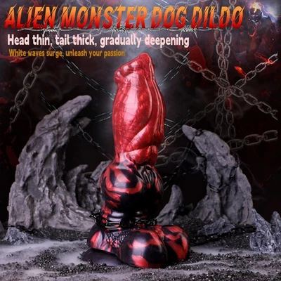 2025 Fantasy Dildo Silicone Monster Penis G-spot Stimulater Anal Plug Sex Toy - Image 1 of 4