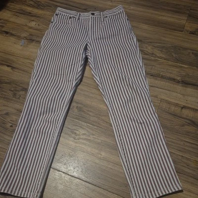 MADEWELL 高腰平底鞋条纹尺寸 24,COTTON — 第 1/4 张图片