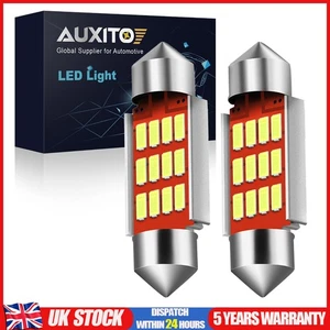 AUXITO C5W LED Bulb Bright White Car Interior Lamp Festoon Light Bulbs 12V 36mm - Picture 1 of 10