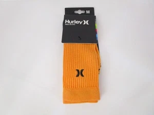 Hurley Herren neonorange Surf Skate Nike Dri Fit Crew ein Paar Socken Medium 6-8 - Bild 1 von 8