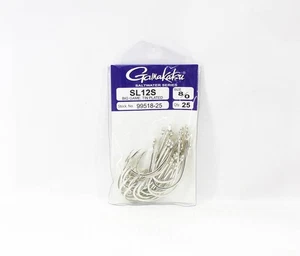 Gamakatsu SL12S Big Game Tin Plated Hook Size 8/0 ,25 Per pack (6894) - Picture 1 of 6