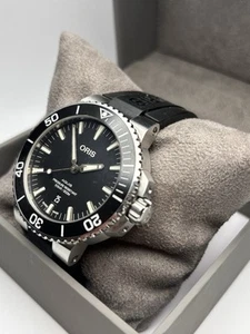 ORIS Aquis 7730 Date 44mm Black Dial Rubber Strap Men's Dive Watch JAPAN - Picture 1 of 23