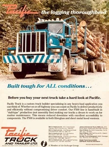 * PACIFIC * Vintage Logging Truck Ad Decor, Multiple sized Poster / Prints - Bild 1 von 1