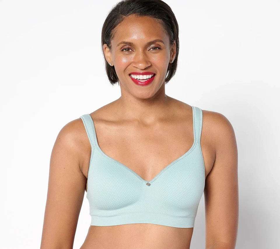 Breezies Air Effects Breathable Wirefree T-shirt Bra Greyed Jade C/42 New - Image 1 of 1