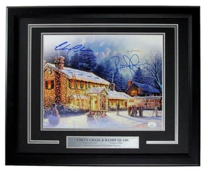 Chevy Chase/Randy Quaid Autographed 11x14 Christmas Vaction Framed Beckett - Picture 1 of 4
