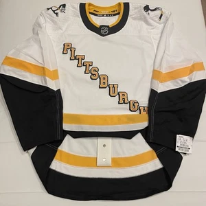 MiC Adidas Authentic Pittsburgh Penguins Reverse Retro 1.0 NHL Jersey White 58 - Picture 1 of 6