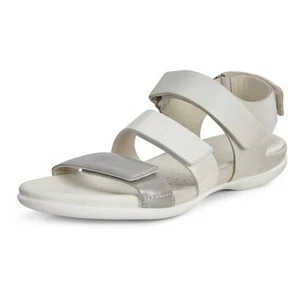 Ecco women's flash strap sandal Wild Dove/White Shadow/White - Picture 1 of 16