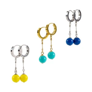 Orecchini Dragon Ball Z Potara Fusion Acciaio Inox Replica | Set di 3 - Foto 1 di 8