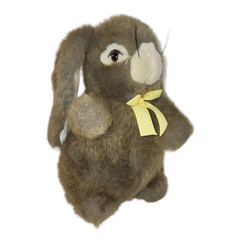 Bell-Carter Brown Bunny Rabbit Plush Lop Ear Easter Bow Stuffed Animal 11" - Image 1 of 4