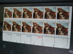 USPS 1975 Battle of Bunker Hill Plate Block of 12 Postage Stamps, 1564, MNH, OG - Picture 1 of 1