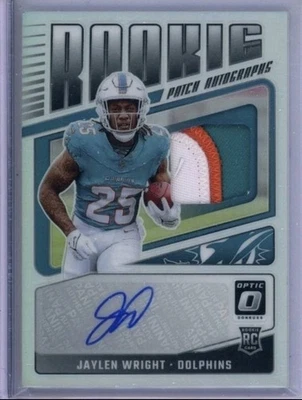 Parche de camiseta óptica Jaylen Wright RPA Prizm #01/25 ROOKIE 2024 DOLPHINS 1/1 Foto 1 de 4