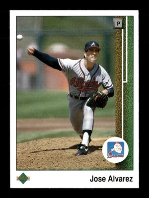 1989 Upper Deck #734 Jose Alvarez RC Atlanta Braves - Image 1 of 2