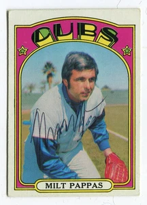 Milt Pappas Signed 1972 Topps #208 Card - Chicago Cubs Auto / Autograph - Bild 1 von 2