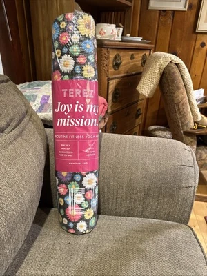 Terez Yoga Mat Floral Non-Slip Fitness  New In Package Multicolored - Image 1 of 4