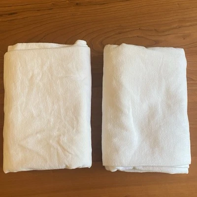 Boll and Branch Set of 2 Pillowcases KING Size Organic Cotton Ivory Flannel - Image 1 of 4