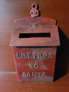 5" Letters to Santa Mailbox Metal Ornament - Use as Ornament or Wall Decor - Picture 1 of 1