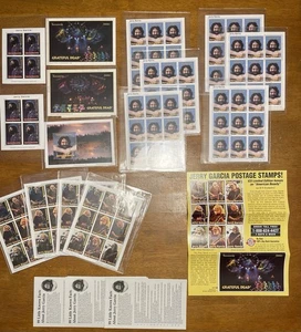 Huge Jerry Garcia ICS Stamp Collection Grateful Dead - Picture 1 of 9