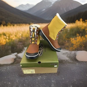 ✅Bota de Invierno Keen Elsa Para Mujer -9.5 Con Cordones Sherpa Aislada Impermeable NUEVA EN CAJA BLOQUE - Imagen 1 de 14