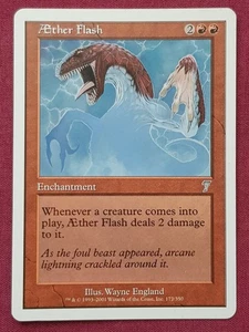 Magic The Gathering 7TH EDITION AETHER FLASH red card MTG SEVENTH - Picture 1 of 2