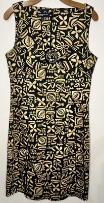Vestido Jones New York Elástico Estampado Botánico Vaina Vestido Tribal Para Mujer Talla 10 Foto 1 de 4