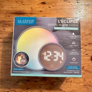 La Crosse Technology 617-1412 L'Eclipse Light Assist Digital Bedside Alarm Clock - Picture 1 of 5