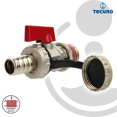 tecuro KFE-Kugelhahn 1/2 Kessel Füll- und Entleerungsventil matt verchromt - Bild 1 von 4