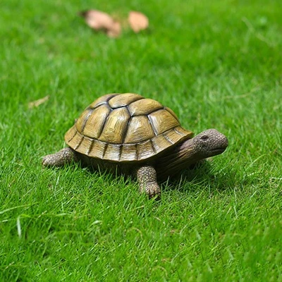 Realistic Turtle Statue, Garden Sculpture, Tortoise Figurine Animal Sculpture - Image 1 of 4