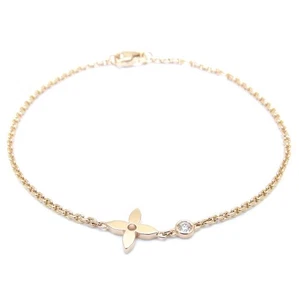 LOUIS VUITTON Q95245 Monogram Ideal 18K Pink Gold bracelet Diamond /294132 - Picture 1 of 6