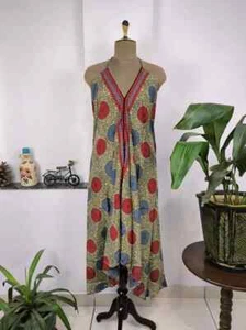 Maxi abito estivo magico seta riciclata boho 10 pezzi copricostume da spiaggia abito lungo - Foto 1 di 5