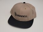 Vtg Bushnell Adjustable Strapback Hat Cap Black/Tan Scope Firearm Binoculars Usa
