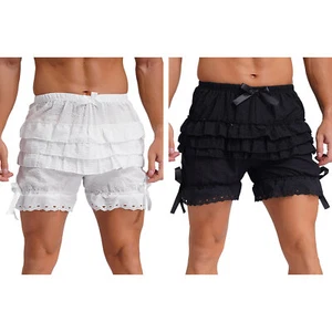 Mens Underwear Low Rise Panties Cosplay Shorts Transvestite Underpants Ruched - Picture 1 of 33