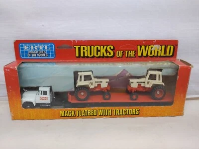 1/64 Ertl 世界卡车 JI CASE Agri King 拖拉机 带 Mack 平板 — 第 1/4 张图片