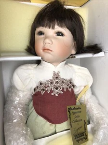 20” Seymour Mann Porcelain Doll “sophia” Adorable Black Hair Girl W/ Coa NRFB - Picture 1 of 17
