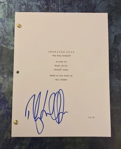 GFA American Gods Shadow Moon * RICKY WHITTLE * Signed Full Script PROOF AD1 COA - Picture 1 of 4